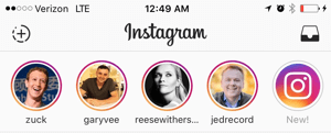 кнопка истории instagram