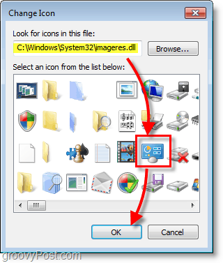 Скриншот Windows 7 - как найти иконки Windows 7 по умолчанию