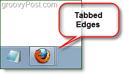 разветвленные или вставленные края на значке Firefox на панели задач