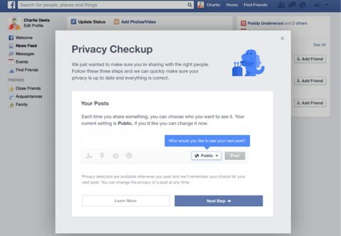 проверка конфиденциальности facebook