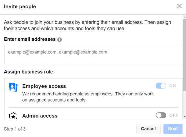 Используйте Facebook Business Manager, шаг 3.