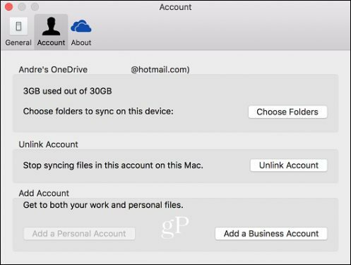 OneDrive для бизнеса Mac