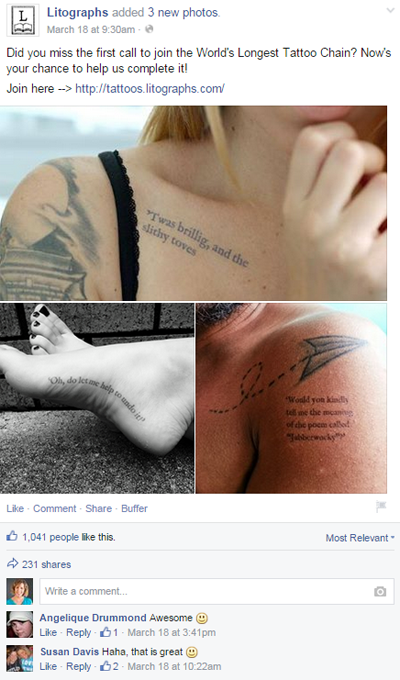 литограф татуировка facebook пост