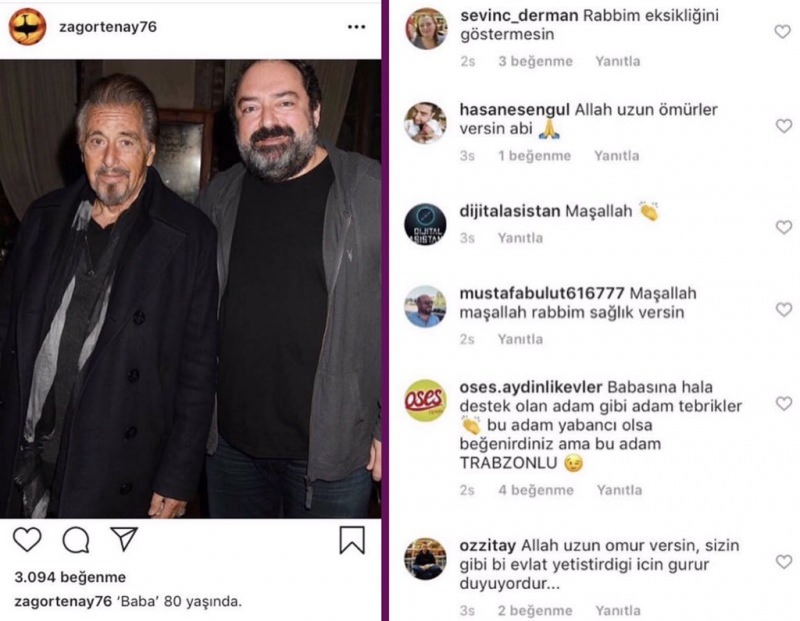 Невзат Айдын, основатель Yemek Sepeti, поделился Аль Пачино! Социальные сети перепутаны