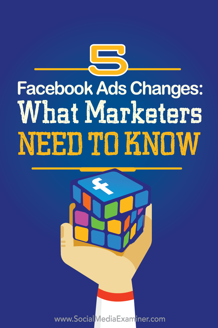 5 изменений в рекламе в Facebook: что нужно знать маркетологам: специалист по социальным медиа
