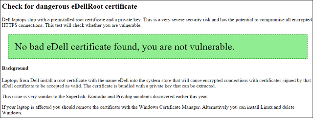 Dell поставляет ноутбуки с сертификатом Dangerous Root, вот как проверить ваш компьютер (обновлено)