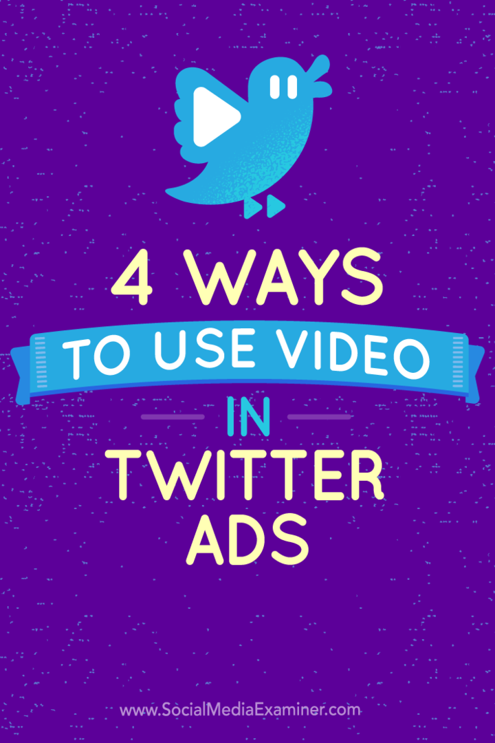 Советы по четырем способам использования видеорекламы в Twitter.