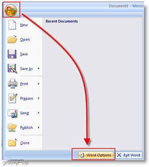 Microsoft Word 2007 Word Options