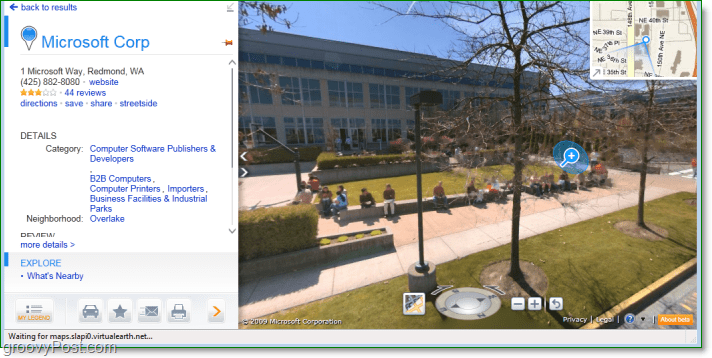 Bing Maps Streetside View имеет превосходное качество и позволяет вам масштабировать все