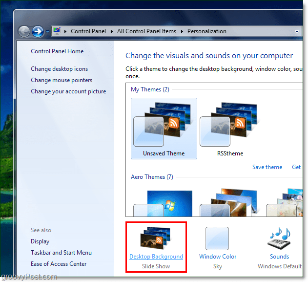 Как повернуть фоновое изображение Windows 7 с помощью RSS-канала