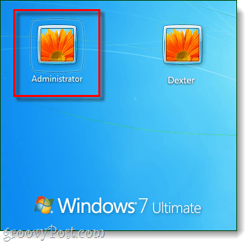 войти в учетную запись администратора из Windows 7 