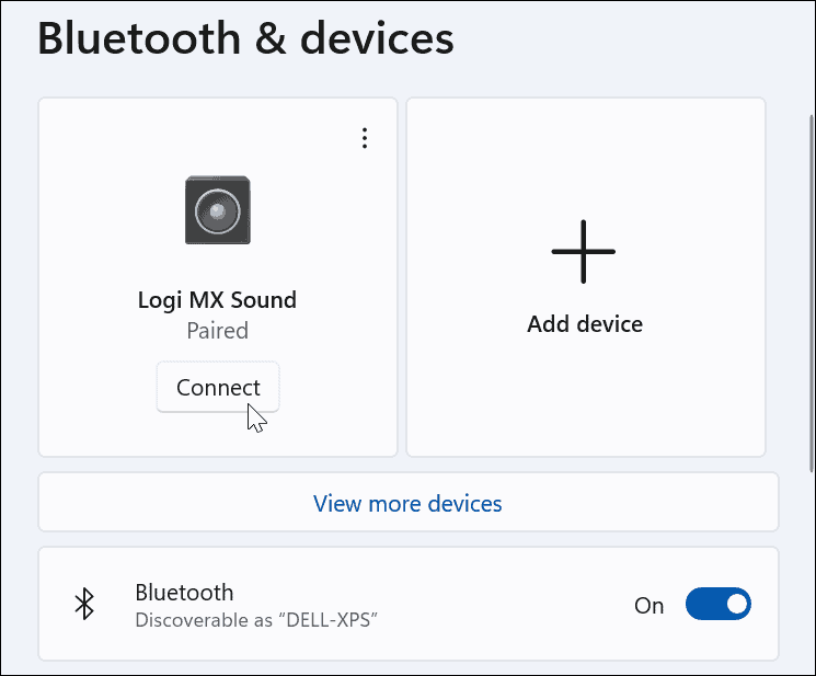 Подключите устройство Bluetooth