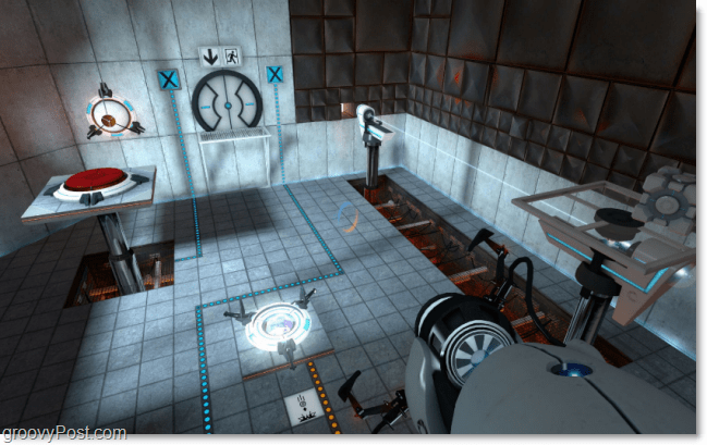Скриншот головоломки игры портала