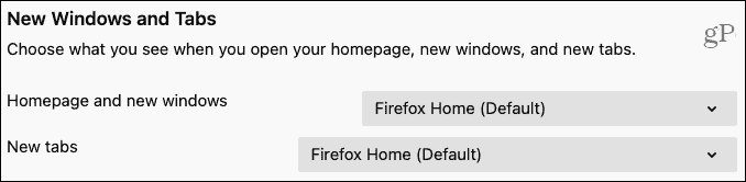 Firefox Новые окна и вкладки