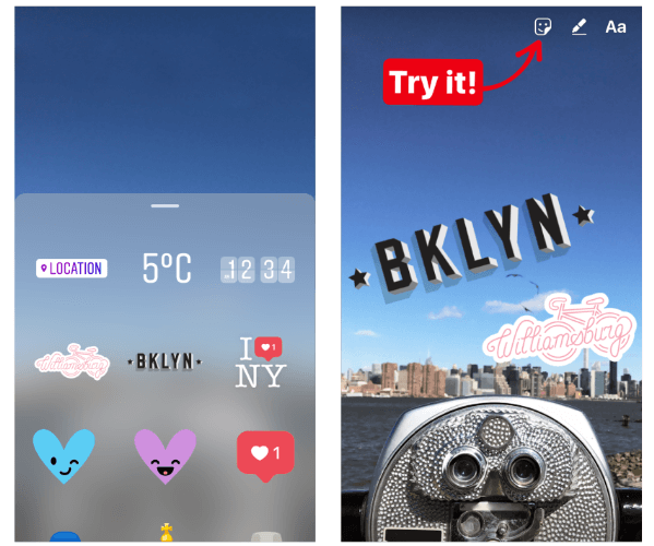 Instagram представил раннюю версию геостикеров в Instagram Stories для Нью-Йорка и Джакарты. 