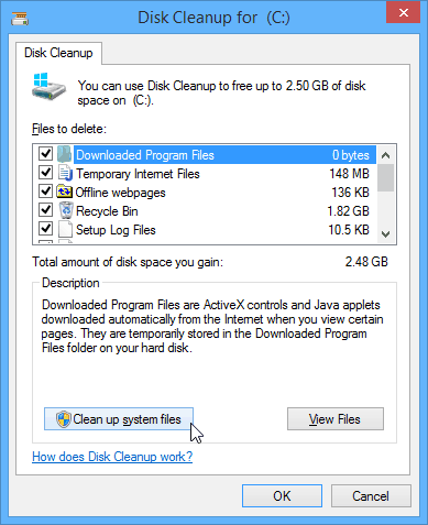 Очистка пакета обновления Windows 7