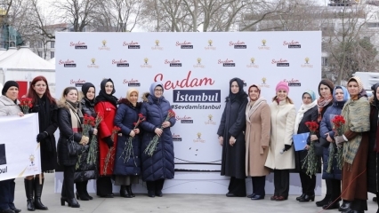 AK Party Istanbul Филиалы для женщин на марше Sevdam Istanbul!