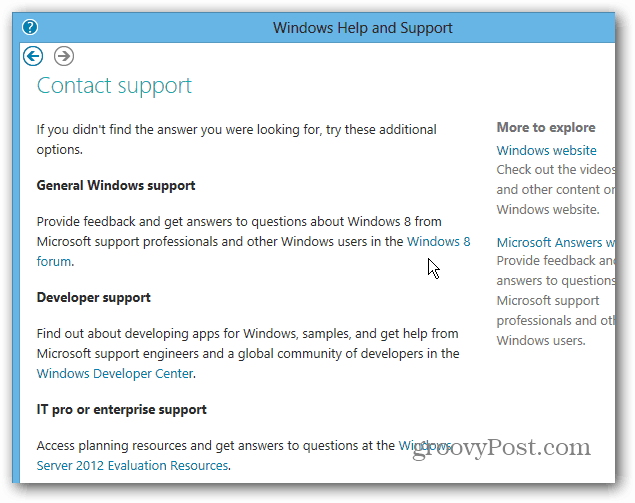 Обратитесь в форумы поддержки Windows 8