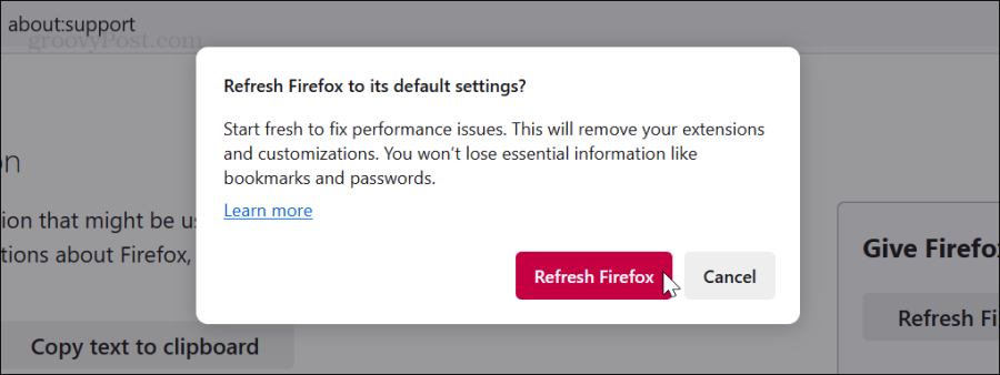обновить сообщение о проверке Firefox