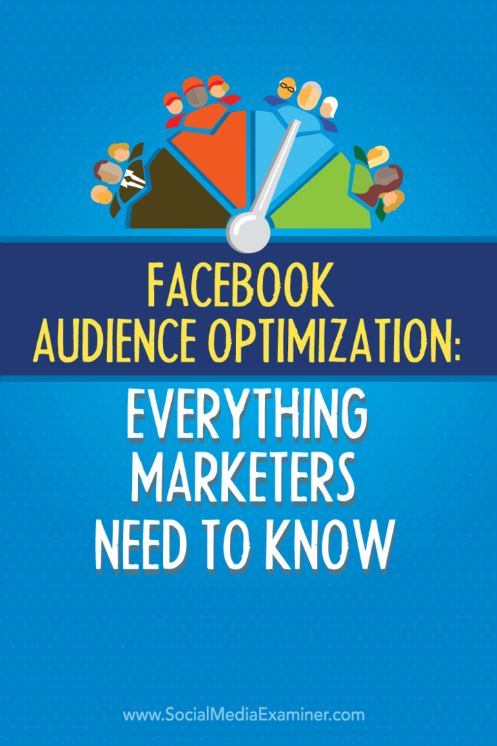 что маркетологам нужно знать о функции оптимизации аудитории в фейсбуке