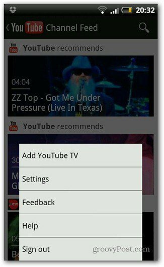 Настройки новой версии YouTube для Android
