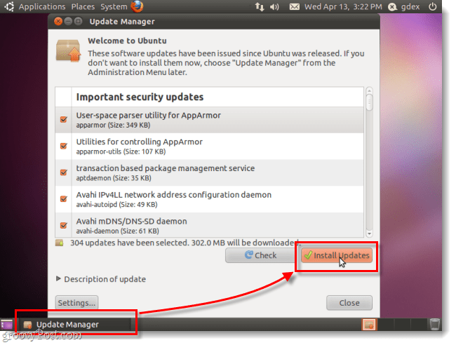установить обновления безопасности Ubuntu