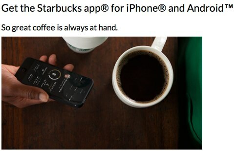 кофейное приложение Starbucks