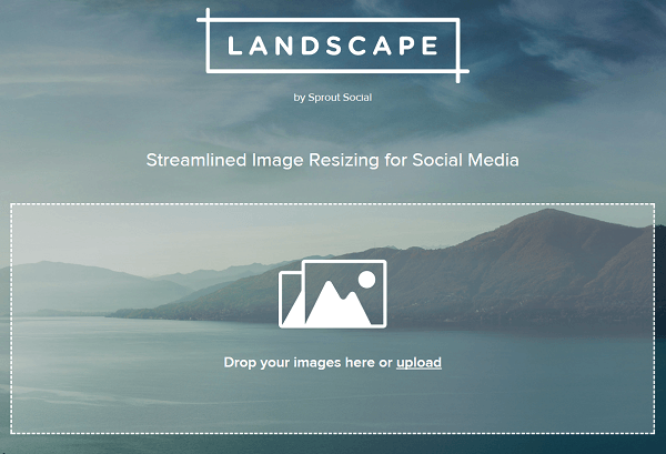 Обрезайте изображения и изменяйте их размер с помощью Landscape от Sprout Social.