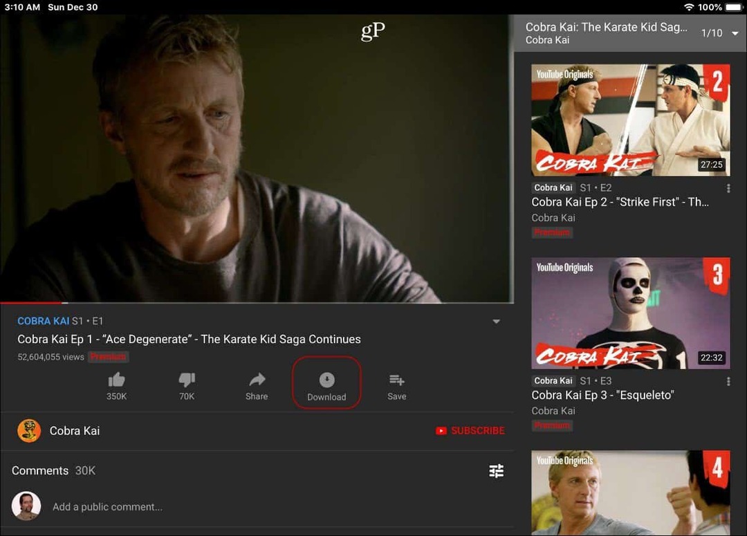 Загрузите YouTube Премиум Видео на Android или iOS устройства