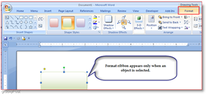 Вкладка «Формат Microsoft Word 2007»