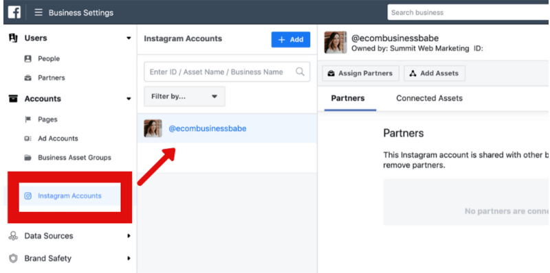 как удалить аккаунт Instagram из Facebook Business Manager