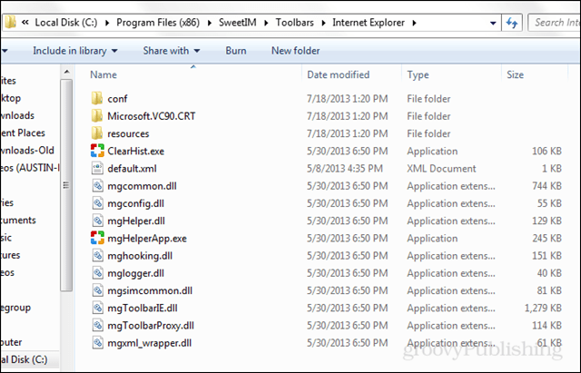 папки программных файлов, оставшиеся от сладких пакетов