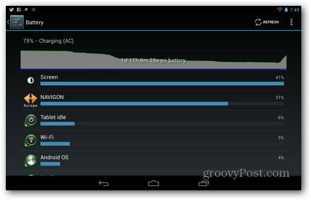 Увеличьте время автономной работы Google Nexus 7