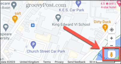 значок просмотра улиц на картах Google