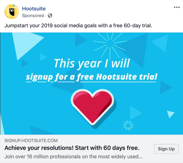 Рекламные методы Facebook, которые приносят результаты, например, Hootsuite, предлагающий бесплатную пробную версию