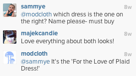modcloth instagram комментарии