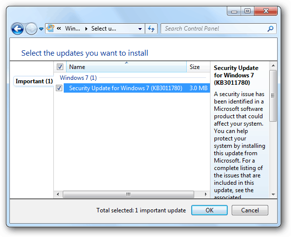 Microsoft Windows 7 Обновления