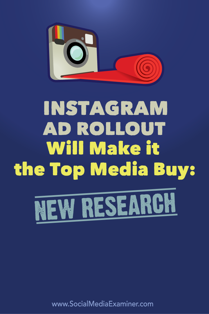Развертывание рекламы в Instagram сделает ее самой покупаемой в СМИ: новое исследование: Social Media Examiner