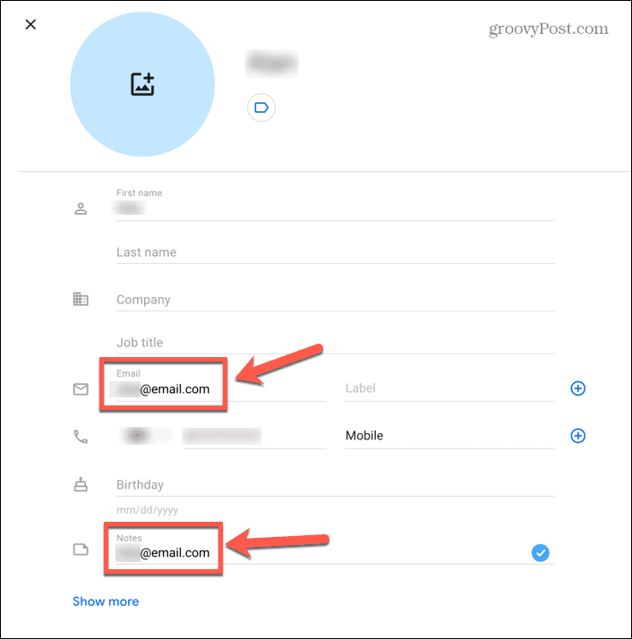gmail скопировать адрес электронной почты в заметки