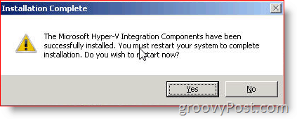 Установите службы интеграции Hyper-V