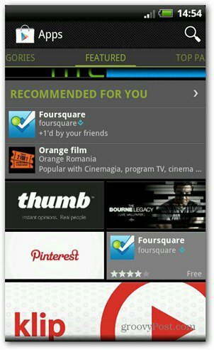 Google Play Store ссылки на рекомендуемые приложения