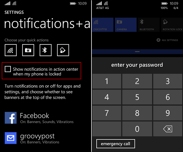 Windows Phone 8.1: запретить пользователям видеть уведомления на экране блокировки