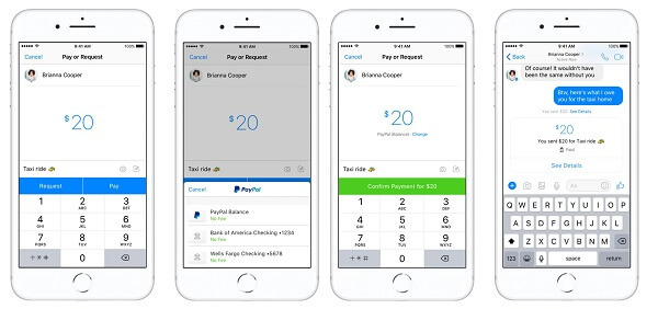 Facebook Messenger и PayPal интегрируют одноранговые платежи в приложениях в США.