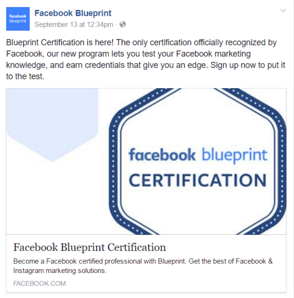 сертификация проекта facebook