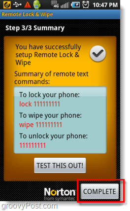 протрите свой телефон Android с помощью текстового сообщения