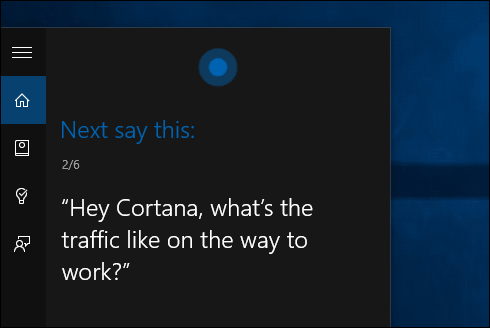 Поезд Voice Cortana для Windows 10