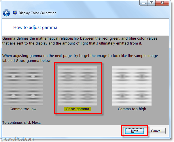 попробуйте соответствовать гамма-изображению на примере windows 7