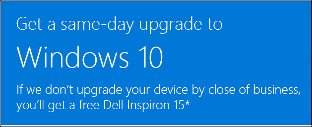 Microsoft предлагает бесплатные ПК Dell, если они не могут обновить вас до Windows 10 за 1 день