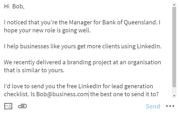Создавайте сценарии, которые вы настраиваете, когда отправляете сообщения о соответствующих контактах LinkedIn.