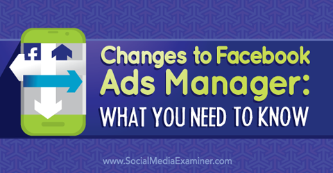 изменения в менеджере рекламы facebook
